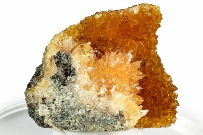 Intense Orange Calcite Crystal Cluster - Poland #311615